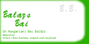 balazs bai business card